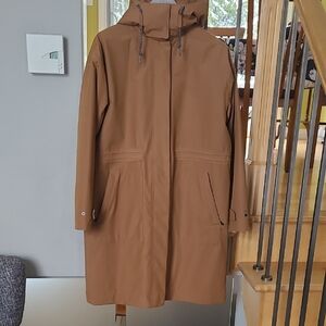 Columbia Tan Hooded Trench Coat